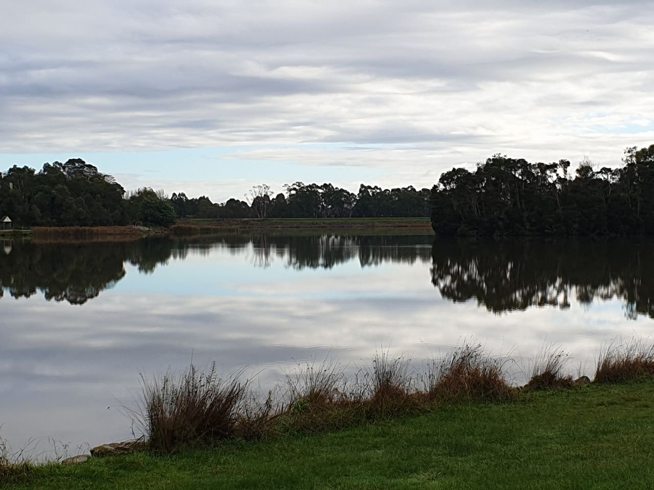 Classy Glassy lake in our backyard.