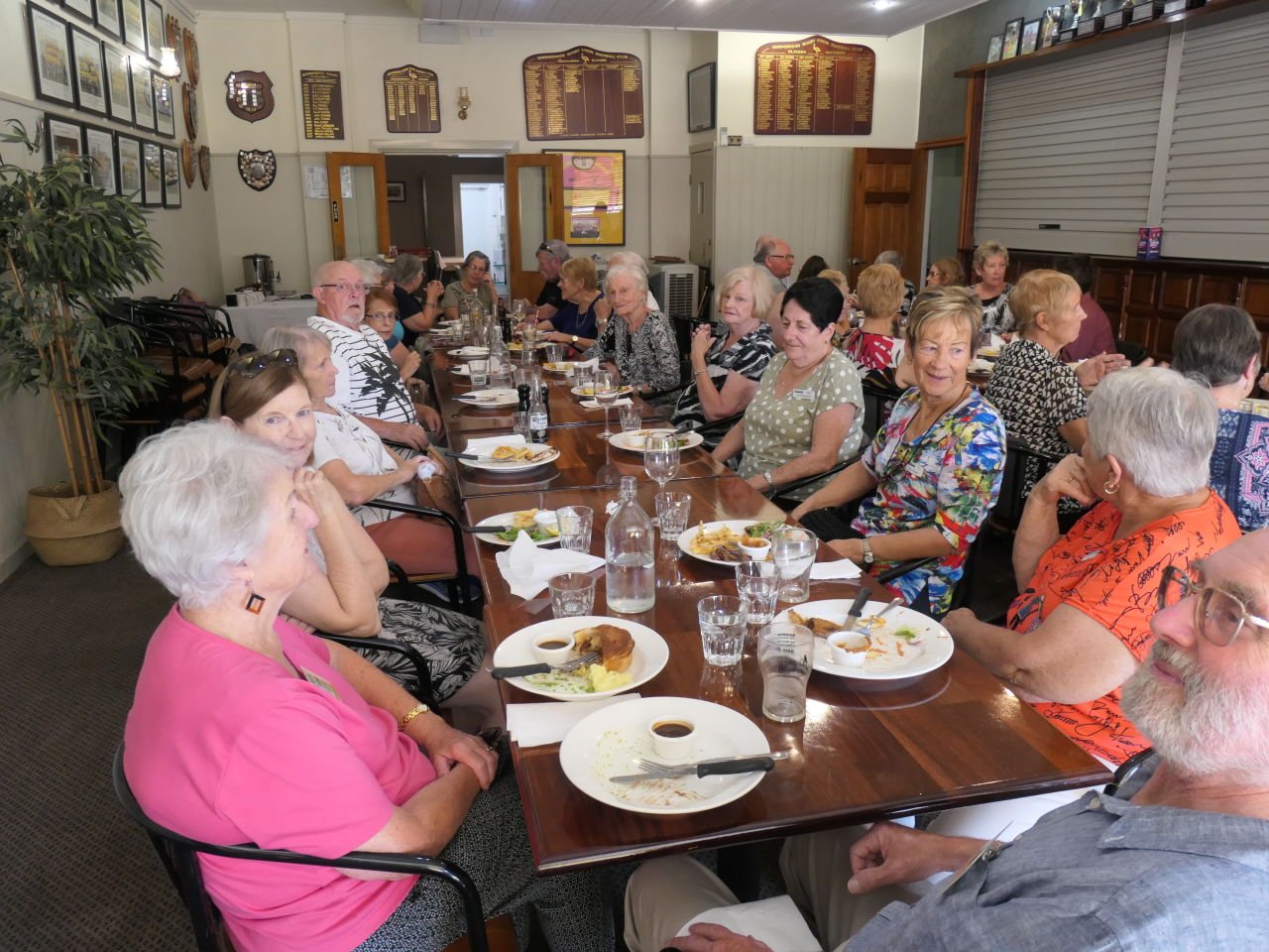 Lightening Ridge Trip -  Goondiwindi - Lunch, but after the food was eaten.