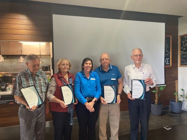 The September General Meeting 2024. 
Karen Furnivall, NSA Community Engagement manager, presented 25 year Membership Certificates to worthy recipients.