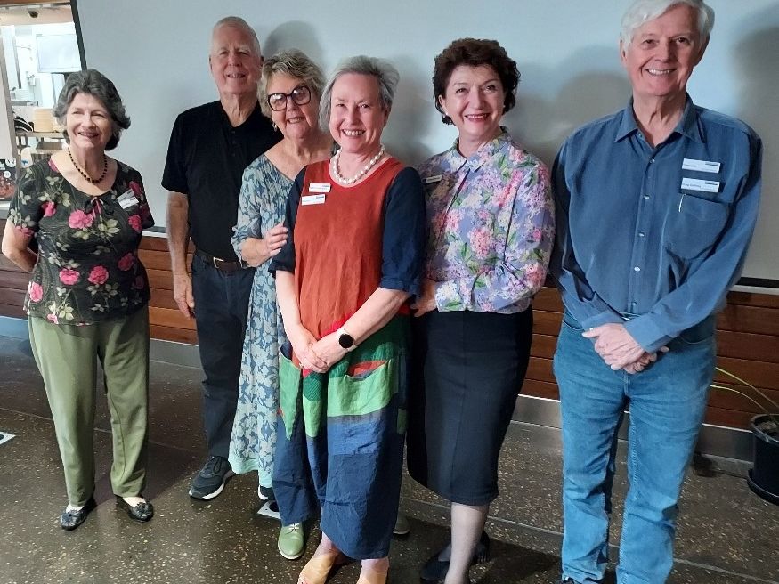 New Farm Branch AGM 2023. 

Going forward with another strong committee.

The new Committee (two members absent) with Vicki Howard.