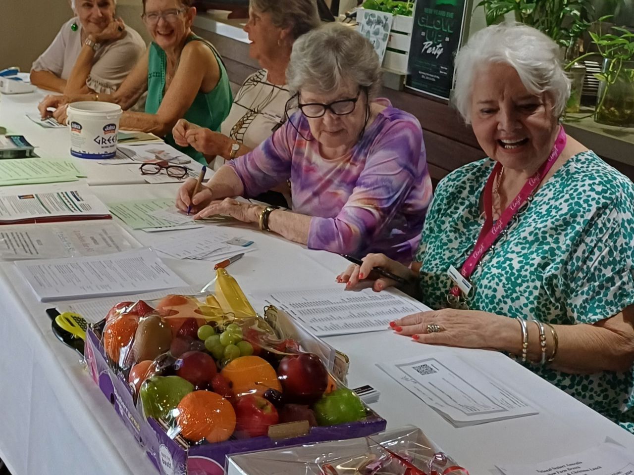 Christmas Lunch at The Brunswick 2024. 
Our fabulous committee waiting to welcome members to lunch.